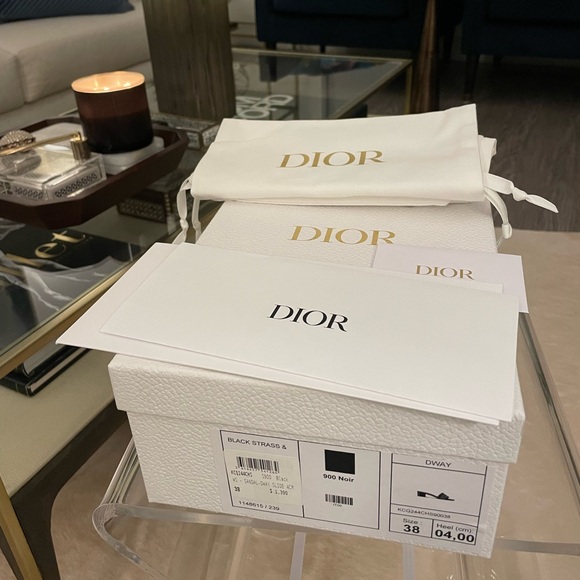 Dway Heeled Slide Black with Metallic Thread and Silver-Tone Strass - Picture 6 of 13